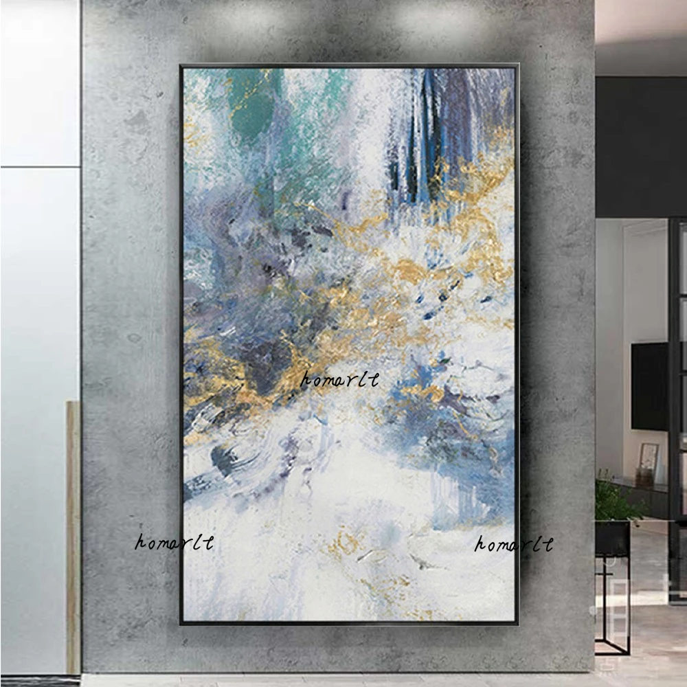

Abstract Landscape Oil Painting Posters And Handmade Wall Art Canvas Painting Water And Sea Pictures For Living Room No Frame