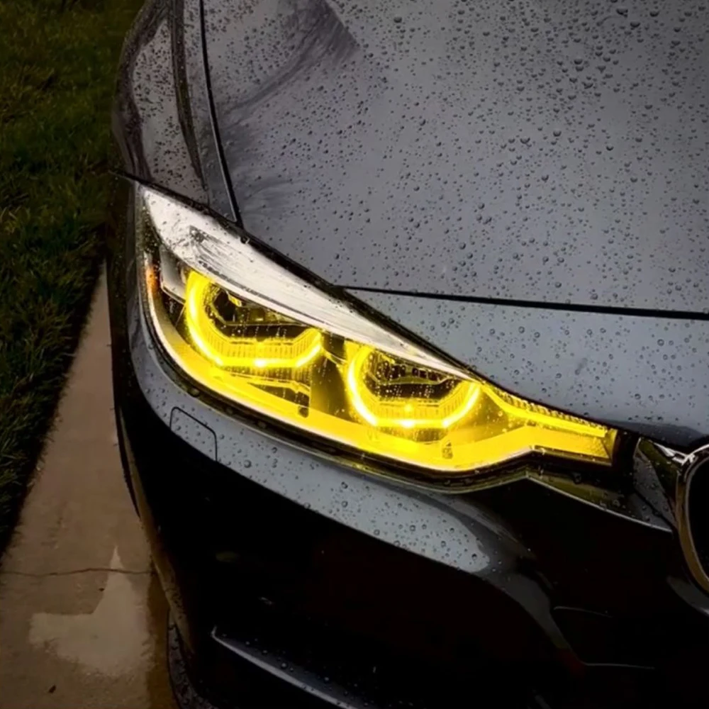 Новые Желтые лимонные фотообои для BMW F30 330i 340i 3 серии лампы головного света модуль