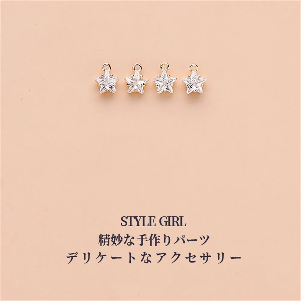 Золотая подвеска в форме пятиугольной звезды 14 к сделай сам браслет ручной