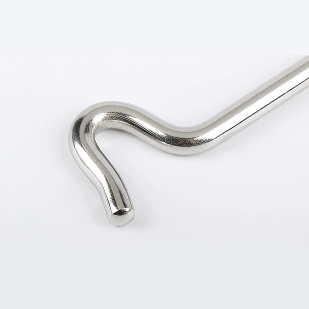 

Latch Lock Cabin Hook Silent Window Lock With Safety Switch With Screws Cabin Hook Crescent Door Eye Latch Silver