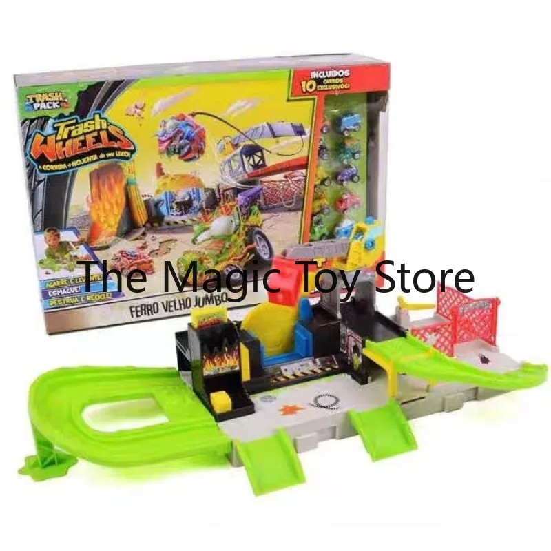 Фото Оригинальный коллекционный игровой набор The Grossery Gang Burger Shop Track Monster Mini Vehicle с фигуркой и моделью для настольного декора №1