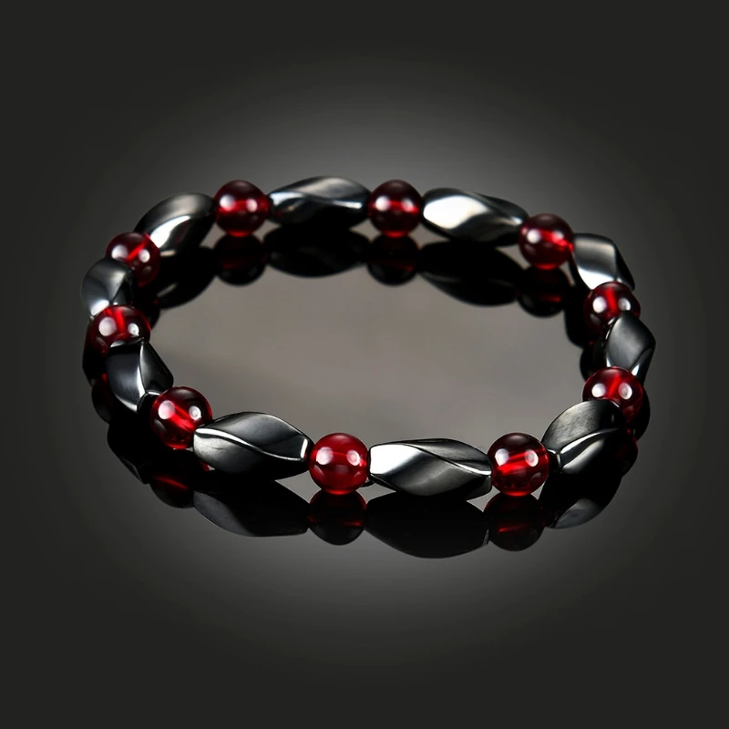 

NEW Magnetic Bracelet Hematite Stone Therapy Health Care Beads Bangle Magnet Men Women Elegant Bracelets for Women