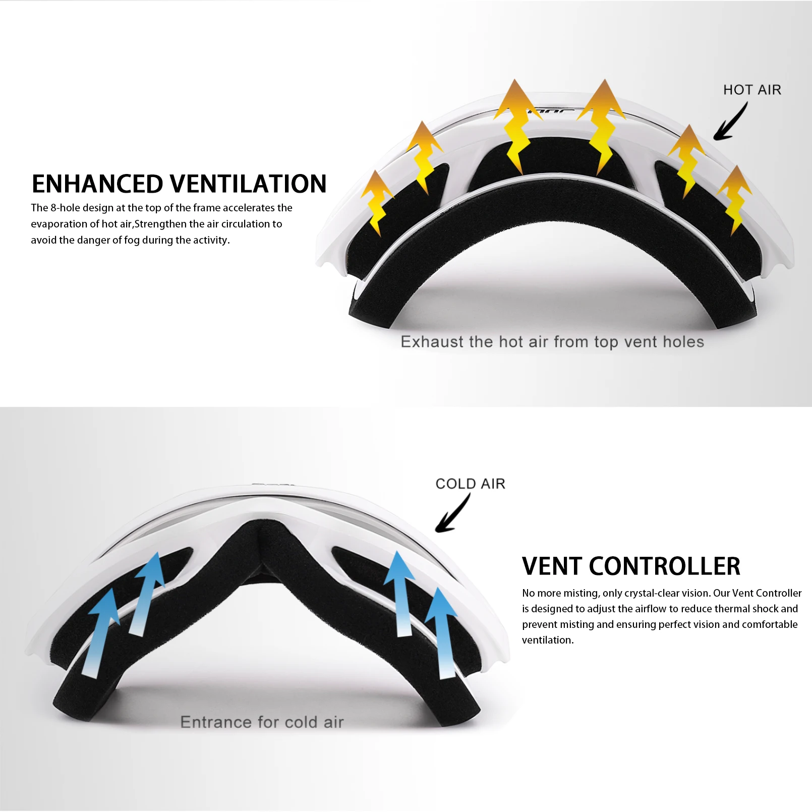 Лыжные очки MAXJULI для сноуборда детей от 3 до 8 лет катание на лыжах коньках 4302