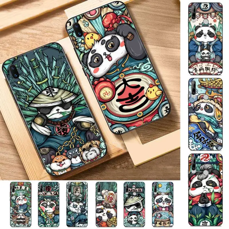 

Chinese style panda Phone Case for Huawei Y 6 9 7 5 8s prime 2019 2018 enjoy 7 plus