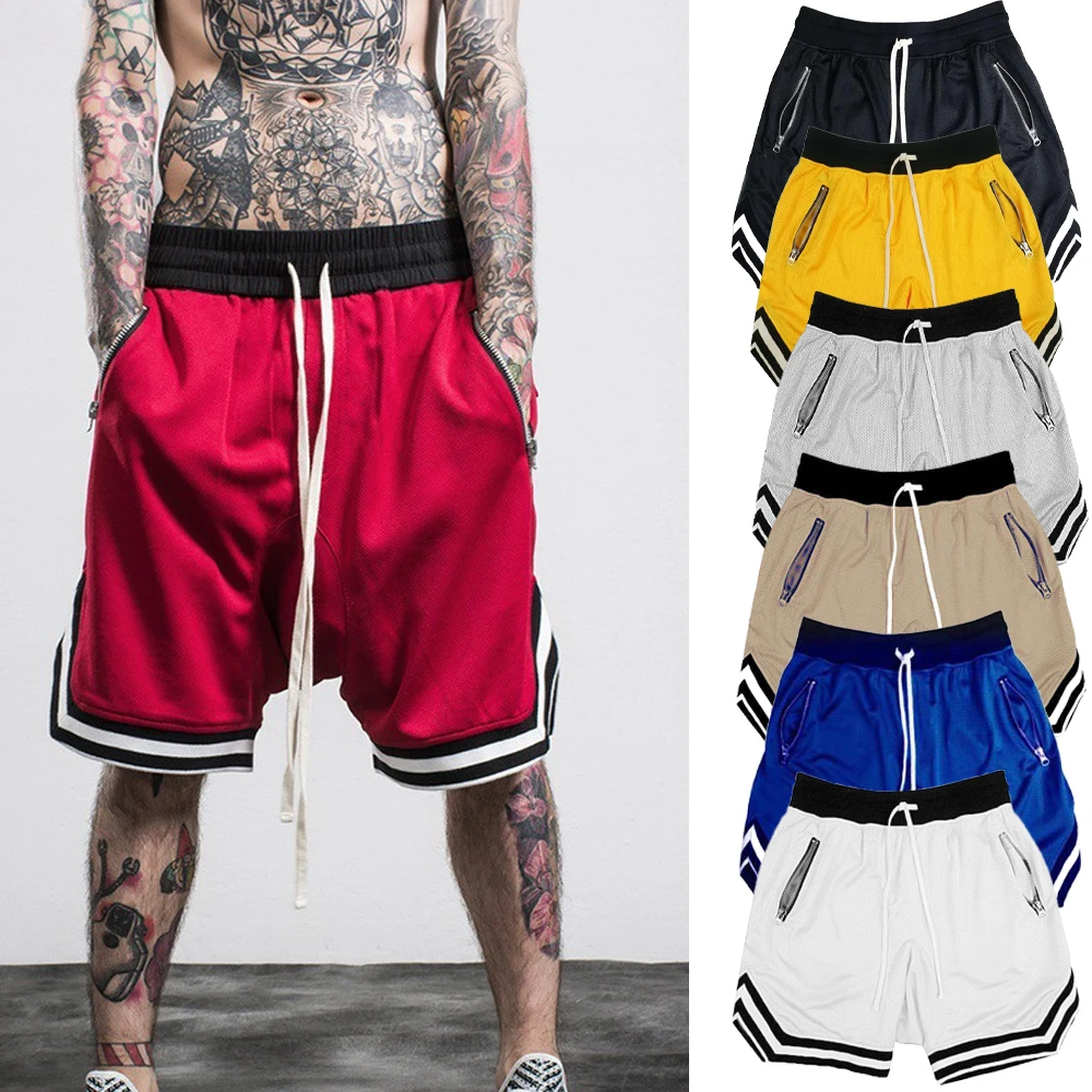 

Мужские спортивные баскетбольные шорты, сетчатые быстросохнущие шорты для тренажерного зала, летние шорты для фитнеса, джоггеры, повседневные мужские шорты