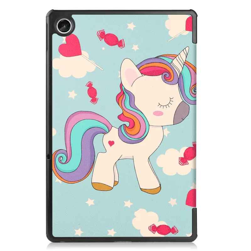 Tablet Case for Lenovo Tab M10 Plus 3rd Gen TB-125FU Cute Unicorn Painted Hard PC Back Cover