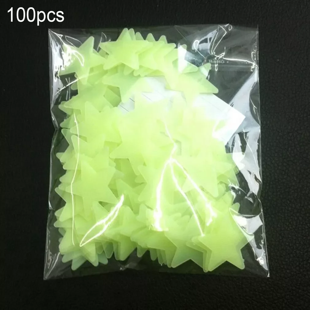 

3CM Luminous Star Wall Sticker Dark Place Star Wall Stickers Luminous Fluorescent 3D Bedroom Ceiling Home Kids ACEHE