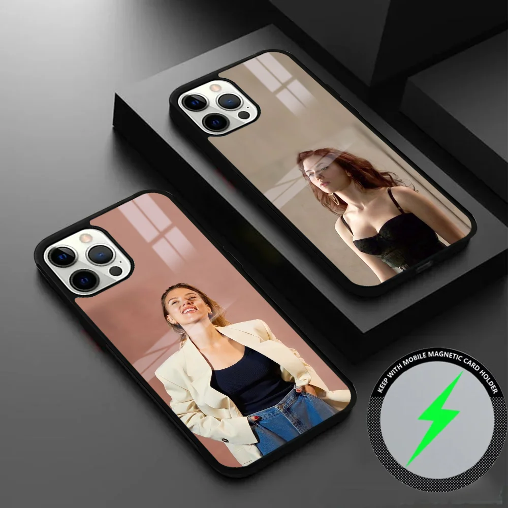 S-Scarlett J-Johansson-S Чехол для телефона IPhone 16 15 14 13 12 11 Pro Max Plus Mini Magsafe Mirror беспроводной
