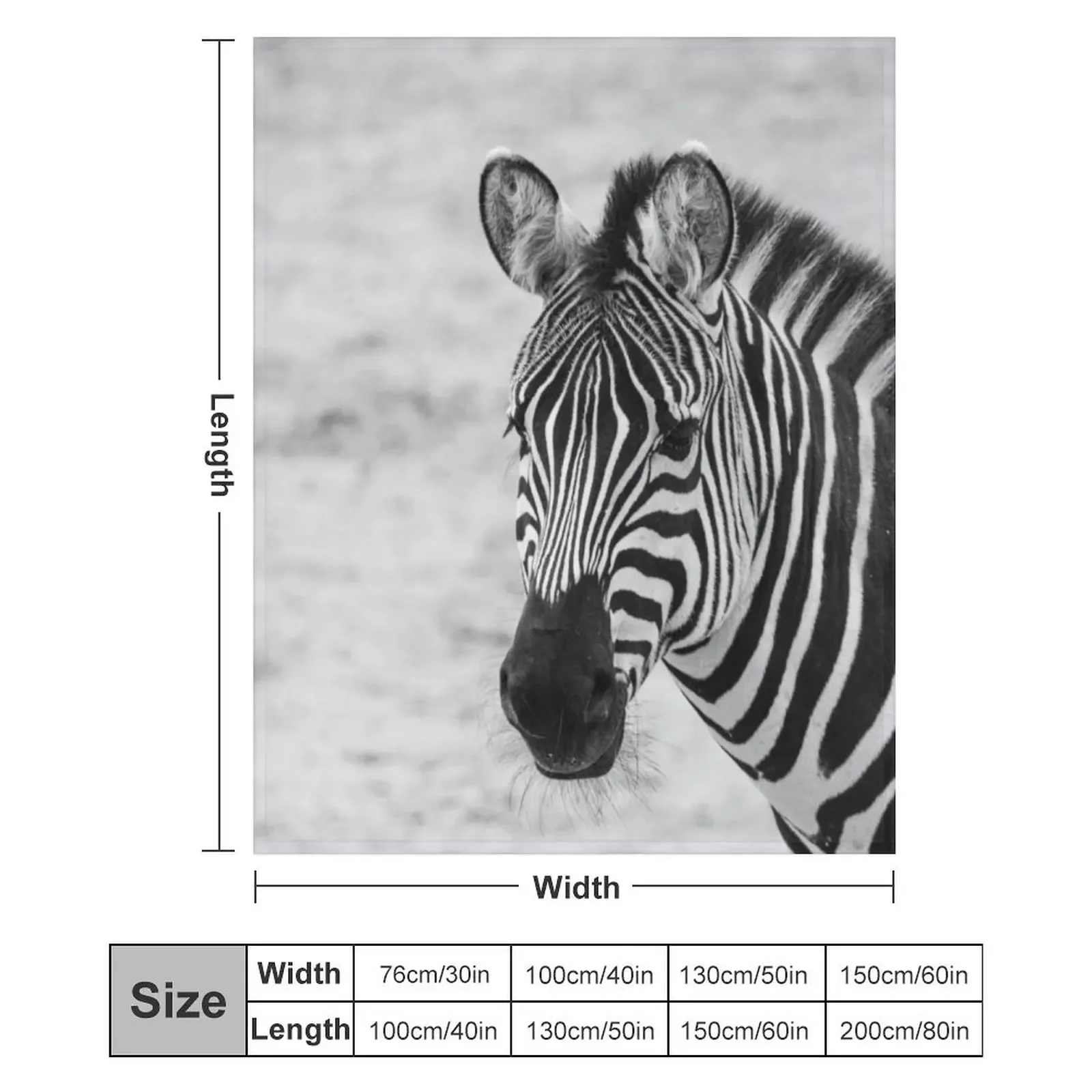 Плед Zebra in Mono: Элегантный теплый плед для отеля и дома (art.: 3920dc2888936) - 3920dc2888936