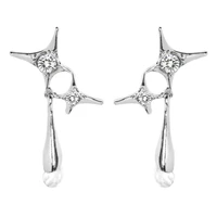 new simple elegant drop tassels earrings sparkle drop rhinestone earrings eardrop jewelry wholesale for woman