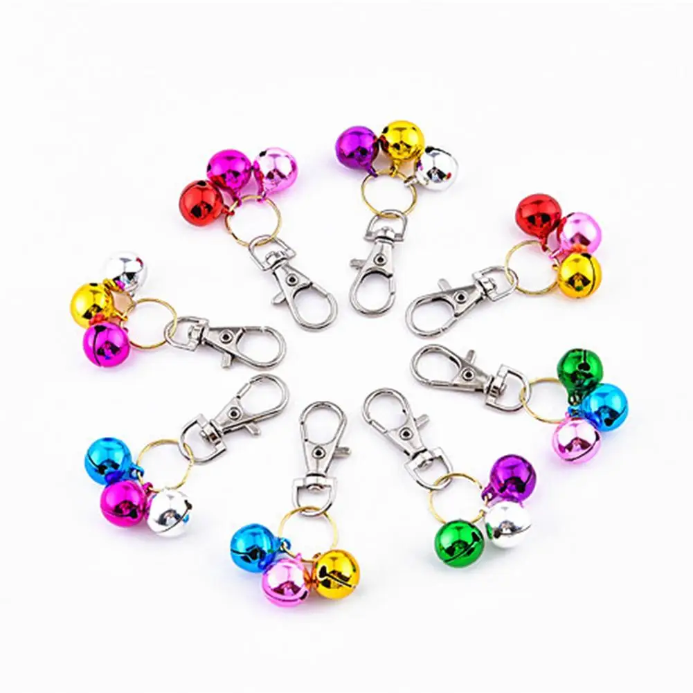 

1 шт. колокол для домашних животных, ювелирный красочный ошейник для собак, кошек, щенков, медные колокольчики, пряжка для ключей, подвесной д...