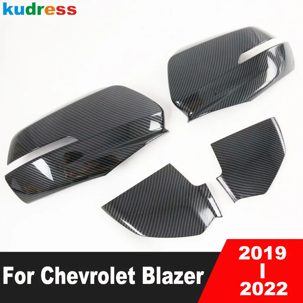 

Rearview Mirror Cover Trim For Chevrolet Blazer 2019 2020 2021 2022 Carbon Fiber Rear View Side Mirrors Covers Car Accessories