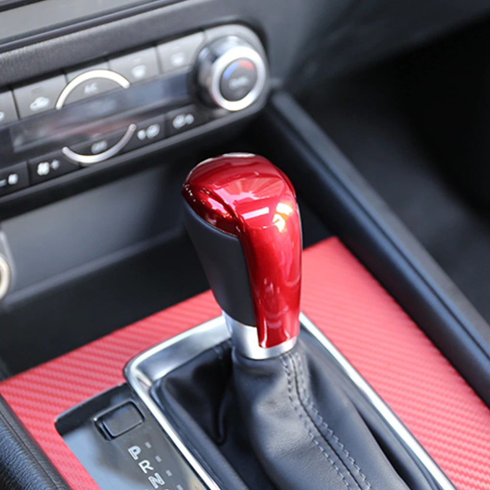 Автомобильная ручка переключения передач крышка отделка наклейка для Mazda 2 3 6 BM GJ