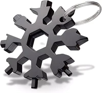 19 in 1 snow keychain tools multi tool wrenches combination stainless steel snow shape outdoor portable snowflake