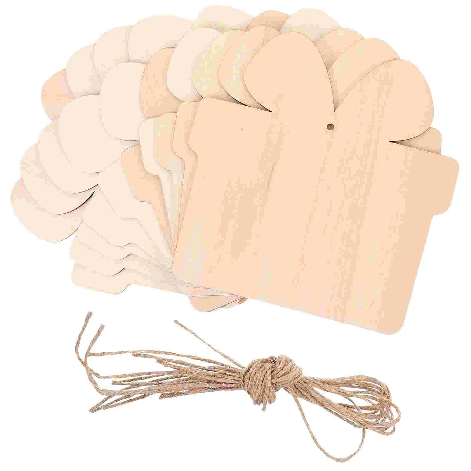 

10 Pcs Christmas Decor Graffiti Pendant DIY Christmas Cutouts Coloring Crafts Wooden Slices Chip Unfinished Xmas Pendants