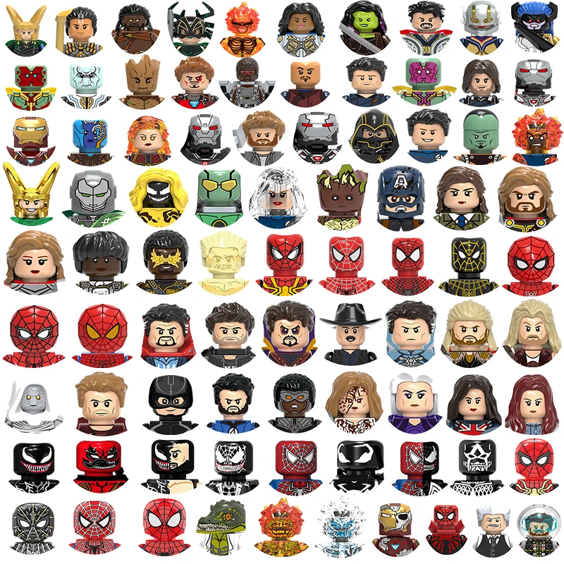 Hot New Marvel movie superhero series DIY character models set with building blocks assemble toys for children's birthday Gift
