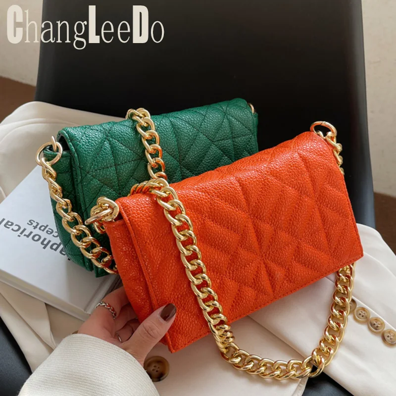 

Luxury Brand Woman Bag Z Metal Chain Design Shoulder Bag For Woman Gold Silver Leather Women Handbag Fashion Baguete Bag