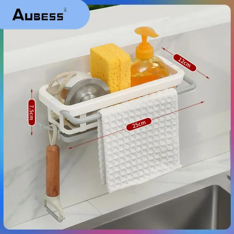 

Kitchen Gadgets Accessories Tool Telescopic Dish Drainer Soap Rack Extensible Design Sponge Holder Wall Mounted Easy To Storage
