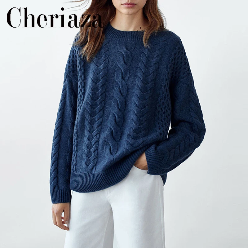 

Женский трикотажный свитер с круглым вырезом, однотонный пуловер с длинными рукавами, простой свитер для женщин на осень и зиму, 2022