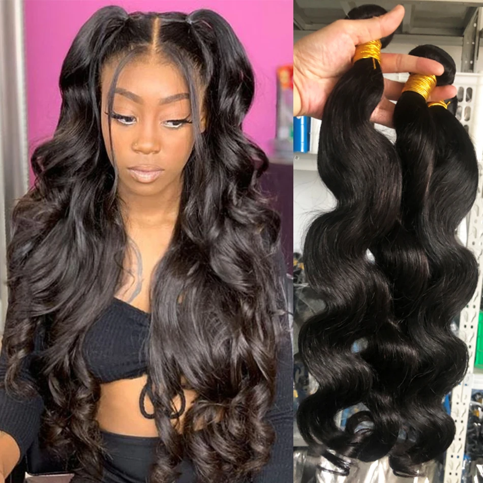 

1 3 4 Bundle Deals Body Wave Bundles Hair Extensions 100% Human Hair Bundles Peruvian Virgin Hair Weave Bundles Tissage Cheveux