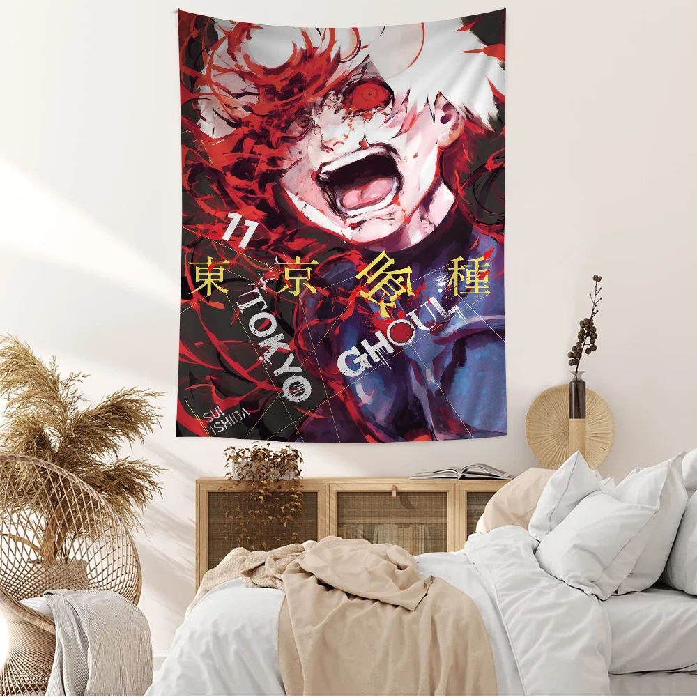 Anime T-Tokyo G-Ghoul Hanging Bohemian Tapestry Tarot Hippie Wall Rugs Dorm Japanese