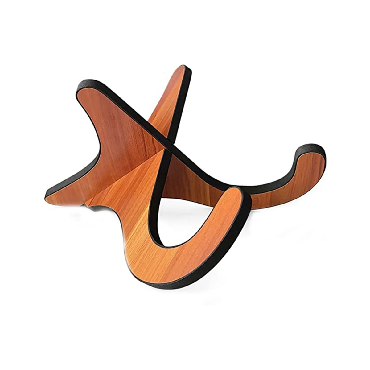 

Wooden Stand X Frame Style Portable String Instrument Stand with Soft Rubber Cover for Acoustic Classical Bass Guitar