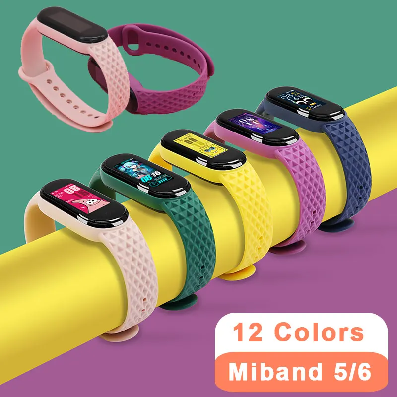 

Ремешок мягкий силиконовый для Mi Band 5 6, сменный Браслет для смарт-часов Xiaomi Band 5 6, аксессуары для наручных часов