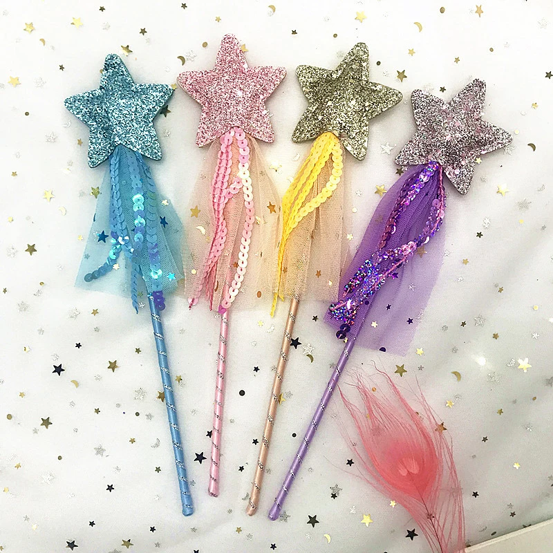 

Sale Cute Dreamlike Five Pointed Star Fairy Wand Kids Stick Girl Birthday Gift