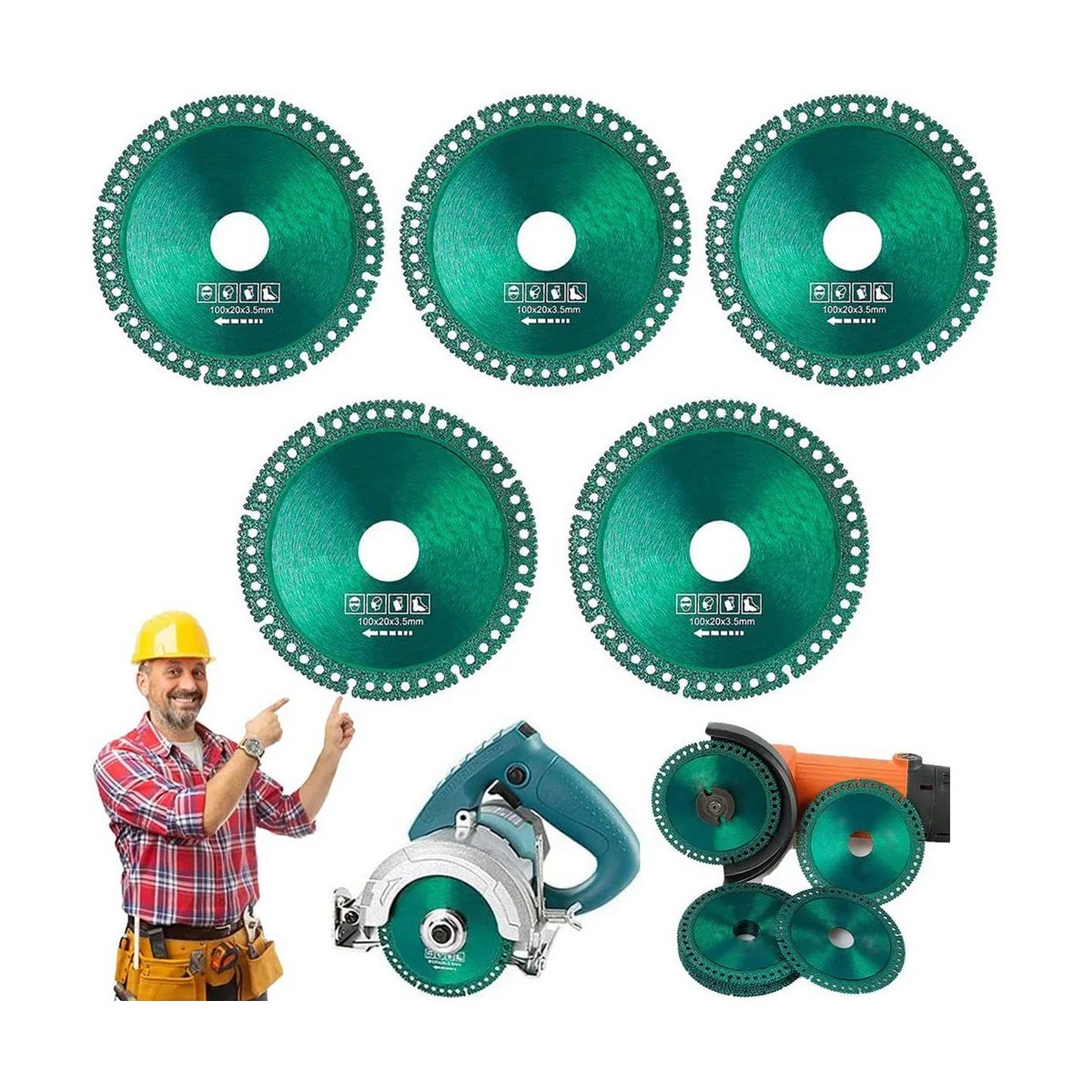 

Composite Multifunctional Cutting Saw Blade for Angle Grinder,4 Inch Diamond Circular,Ceramic Tile Glass Cutting Disc
