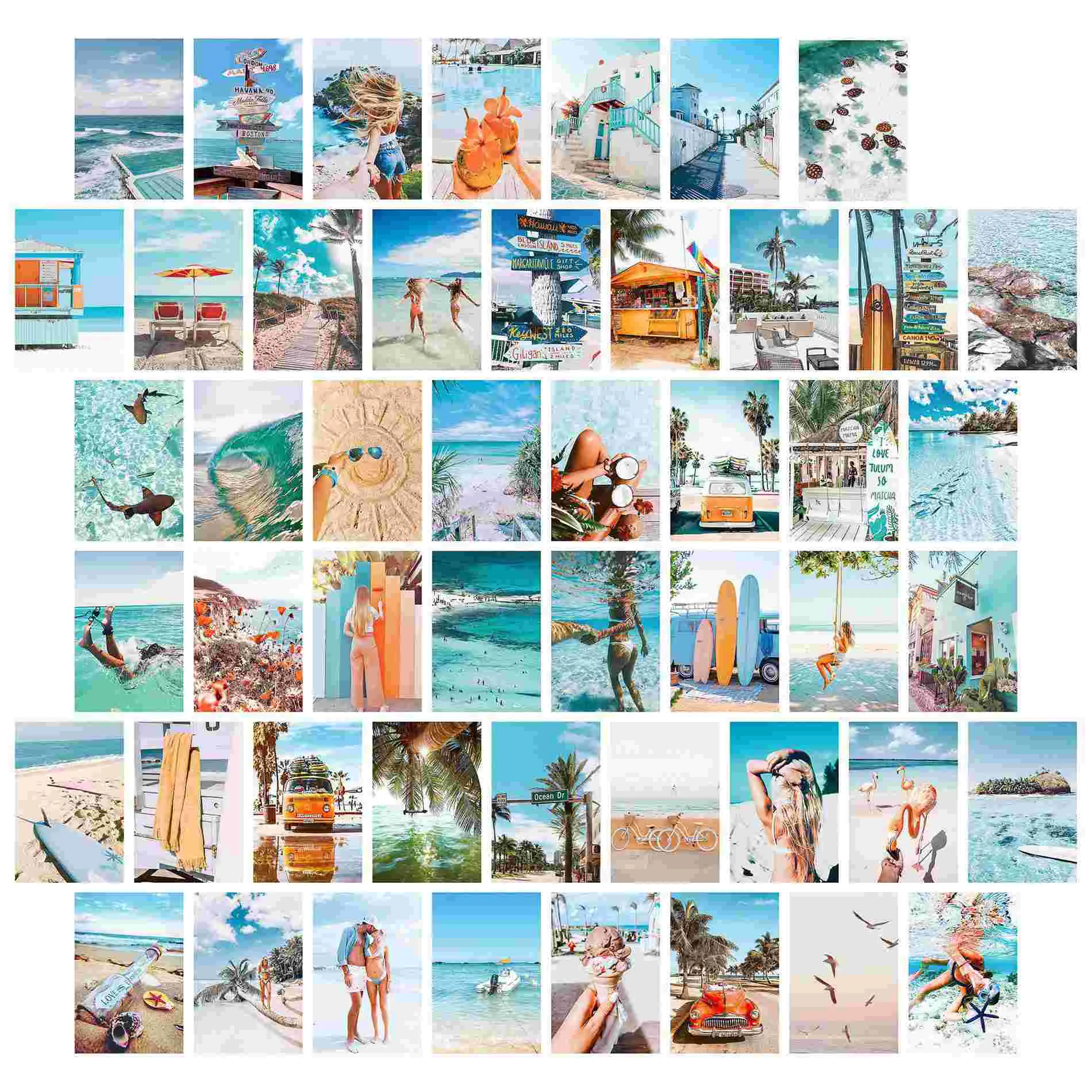 

50Pcs Wall Collage Pictures Wall Collage Kit Aesthetic Poster Cards Vintage Wall Decorations