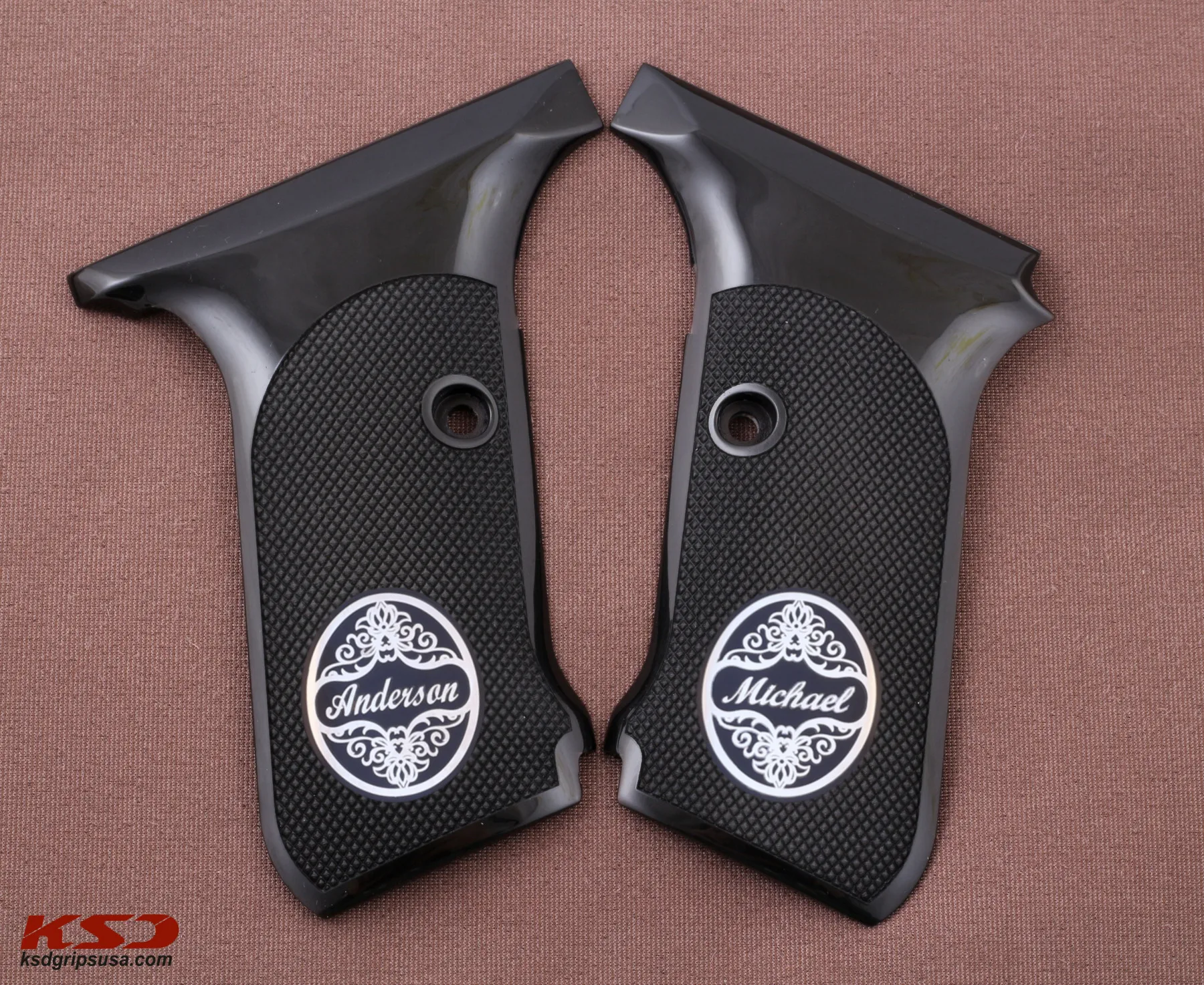 

Ksd Grips Hk P7 M10 / P7 M13 Black Acrylic, Silver