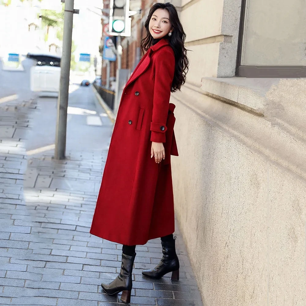 Женская шерстяная ветровка новинка 2024 года осенне-зимняя модная элегантная