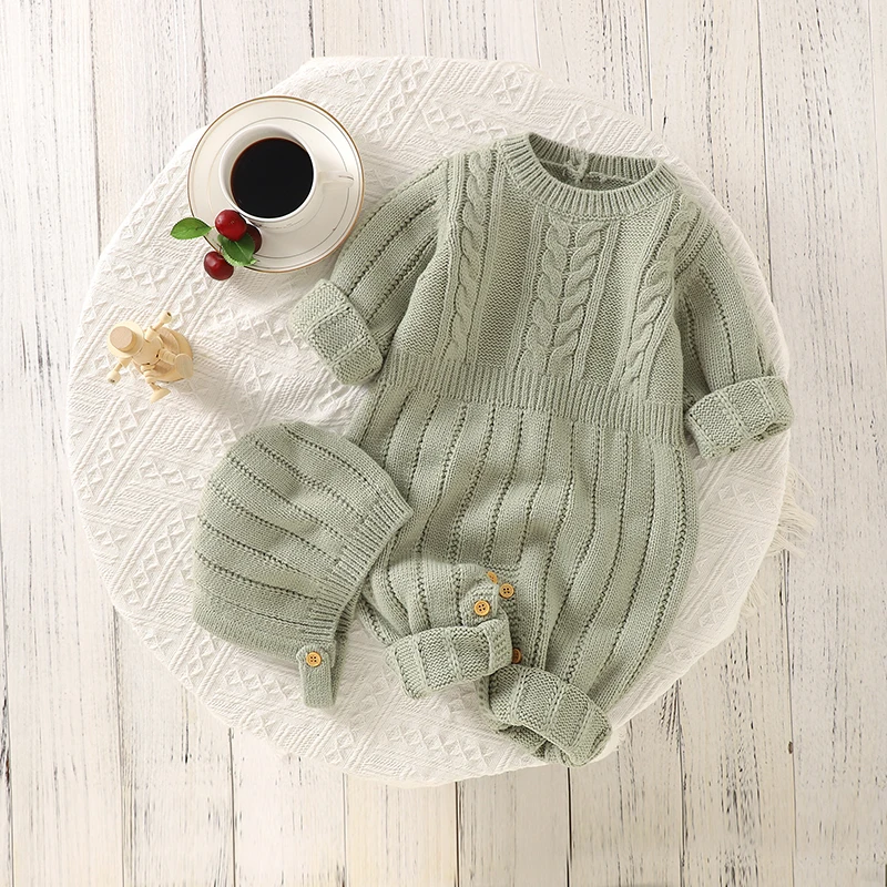 

Детский трикотажный комбинезон, на возраст 0-18 месяцев, с длинным рукавом