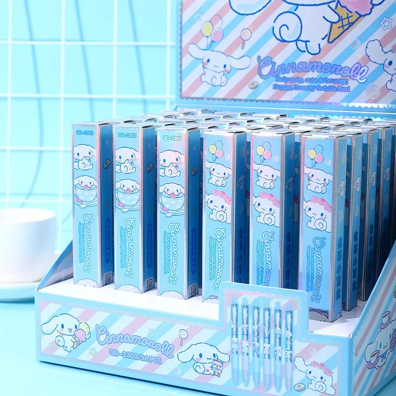 

Sanrio гелевая ручка для творчества Cinnamoroll пресс-ручки 18/36 шт. кавайные канцелярские принадлежности для студентов обучающий инструмент 0,5 школьные и офисные принадлежности оптом