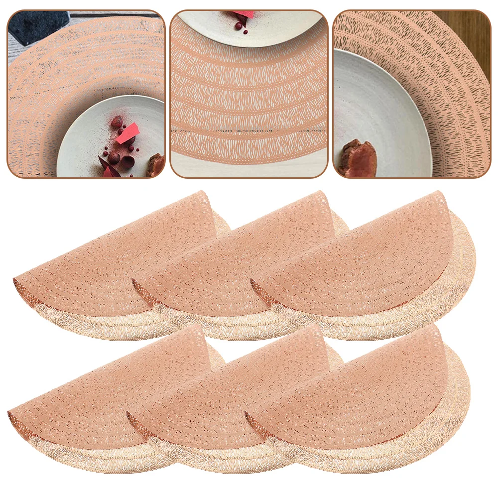 

Mat Dining Table Placemat Place Adorable Elegant Pvc Anti Skid Dinner Accessories Wear Resistant Decorative Household