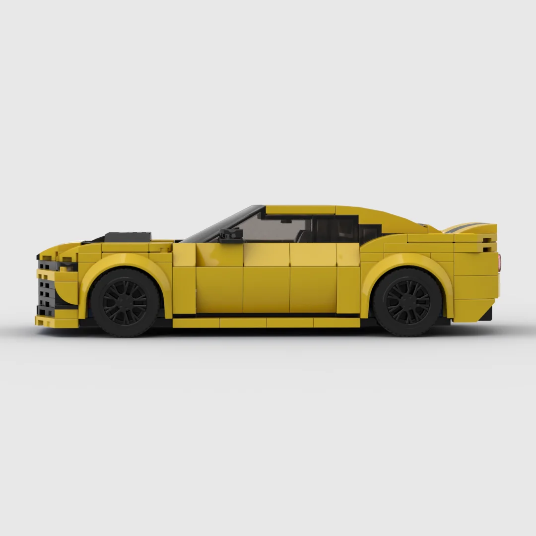 MOC Camaro Racing Sports Car Строительные Блоки-скоростной Чемпион Креативные Гаражные