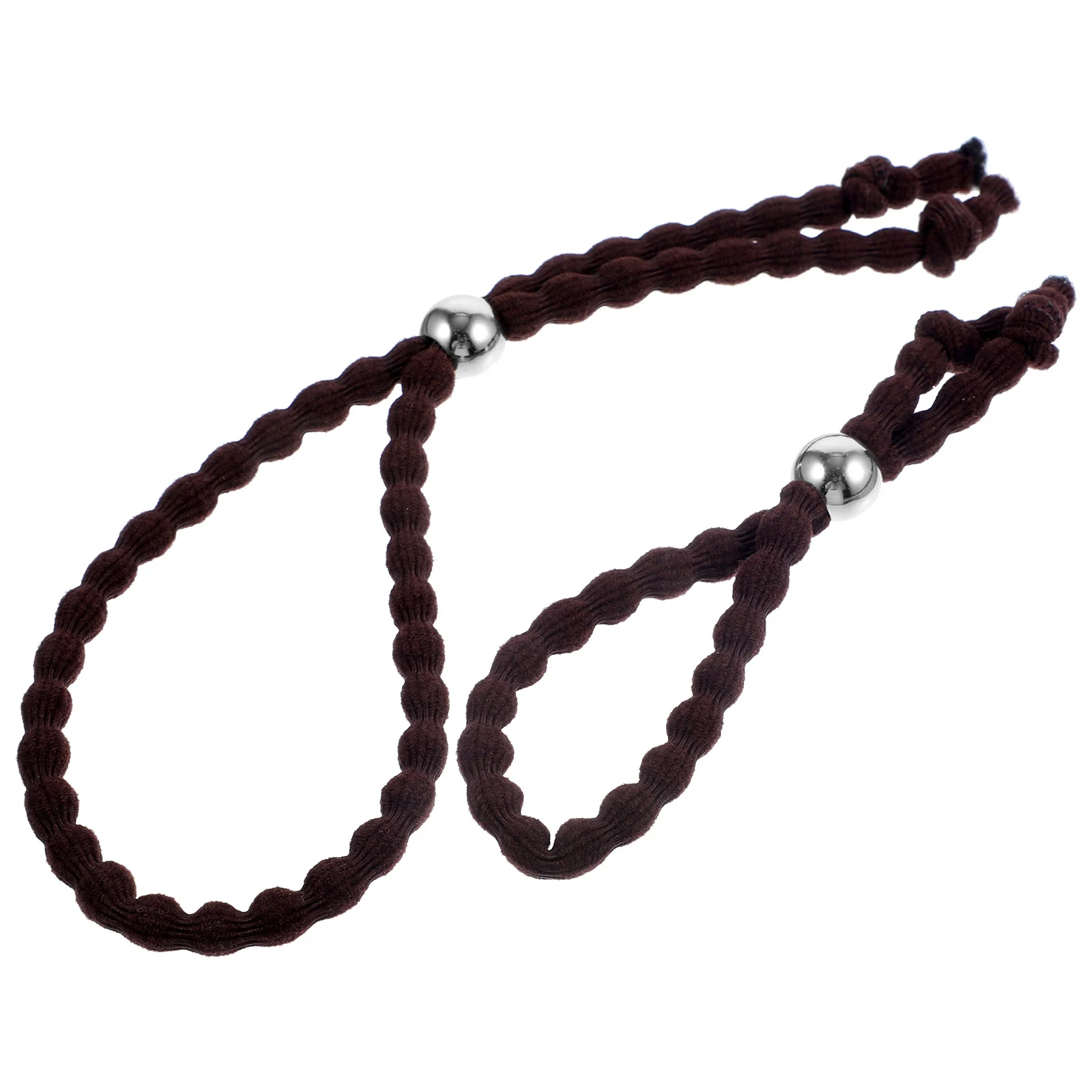 

2 Pcs Hair Jewelry Adjustable Rope Ponytail Holders Women Decors Ties Thick Cloth Miss