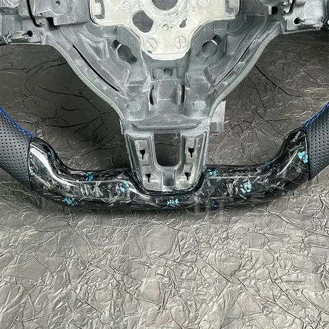Кованый руль из углеродного волокна, кожа алькантары для Volkswagen Golf 6 GTI GTD R 2009-2013 Polo GTI Tiguan Passat R-Line