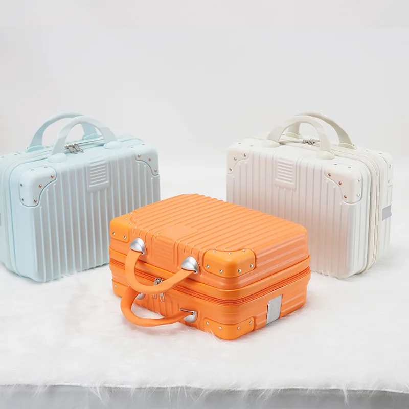 Travel Boarding Cosmetic Case 12/14 Inch Handheld Luggage Portable Makeup Bag Waterproof Storage Box Mini Suitcase for Female