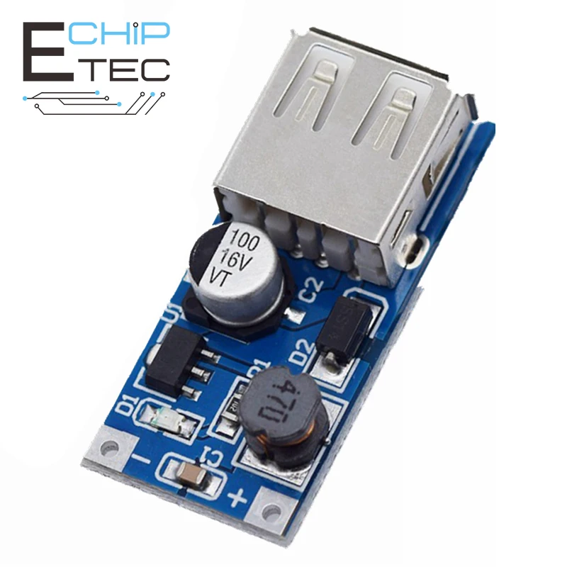 

DC DC 0.9V-5V to 5V 600MA Power Bank Charger Step Up Boost Converter Supply Voltage Module USB Output Charging Circuit
