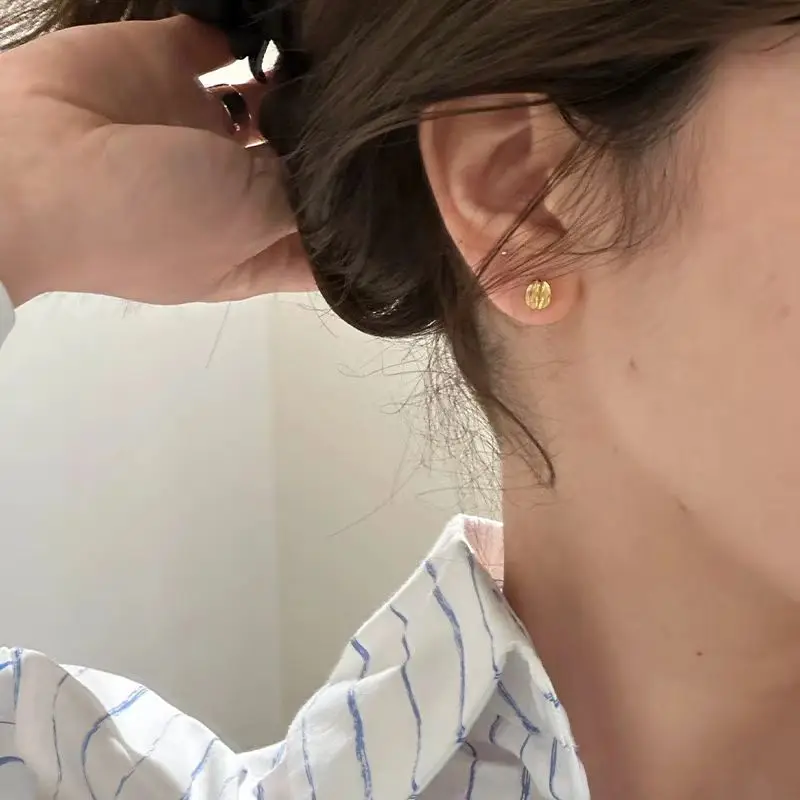 Минималистичные полые серьги-гвоздики в виде цветка для женщин и девушек