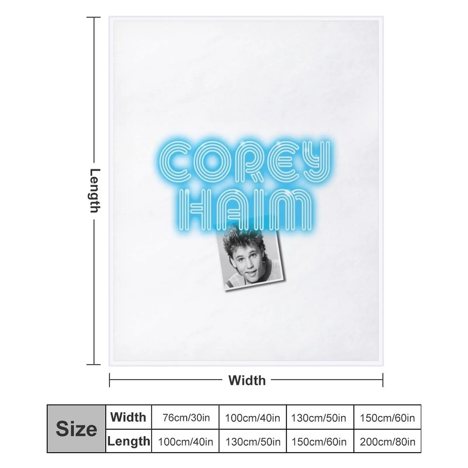 Corey Haim - одеяло с неоновым эффектом для декоративного дивана-кровати тонкие