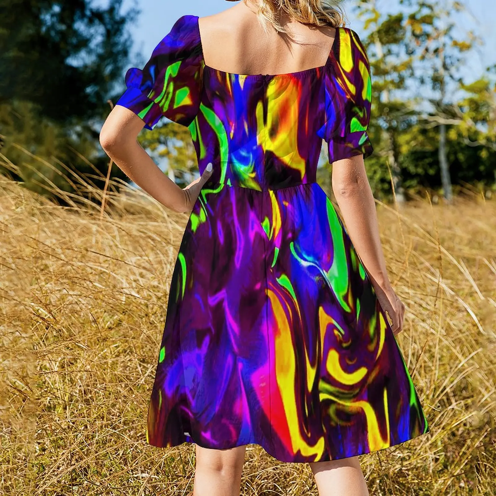 Женское блестящее Радужное платье Rave элегантное роскошное с блестками женская