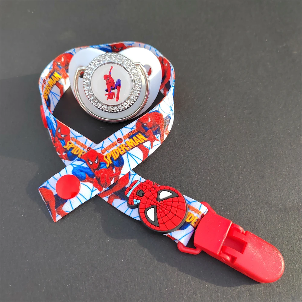 

Spiderman Cartoon Print Cloth Pacifier Clip Baby Care Tools Llipop Nippler Teethers for 0-18 M Babies Items with Fast Shpping