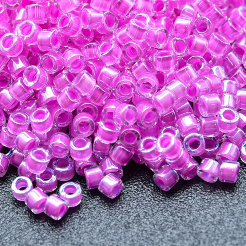 Японские бусины из семян миюки с цветной подкладкой 1 6 мм флуоресцентные цветные