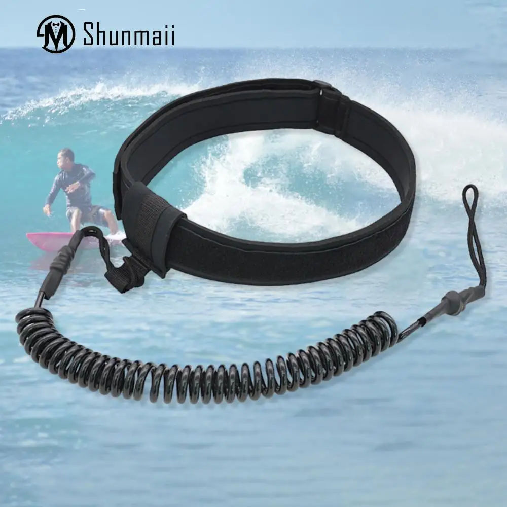 

6mm Surfing Chest Strap TPU Spring Rope Safety Board Leash Surfing Waist Rope Replacement for Surfing/Standup Paddle Board/Kayak