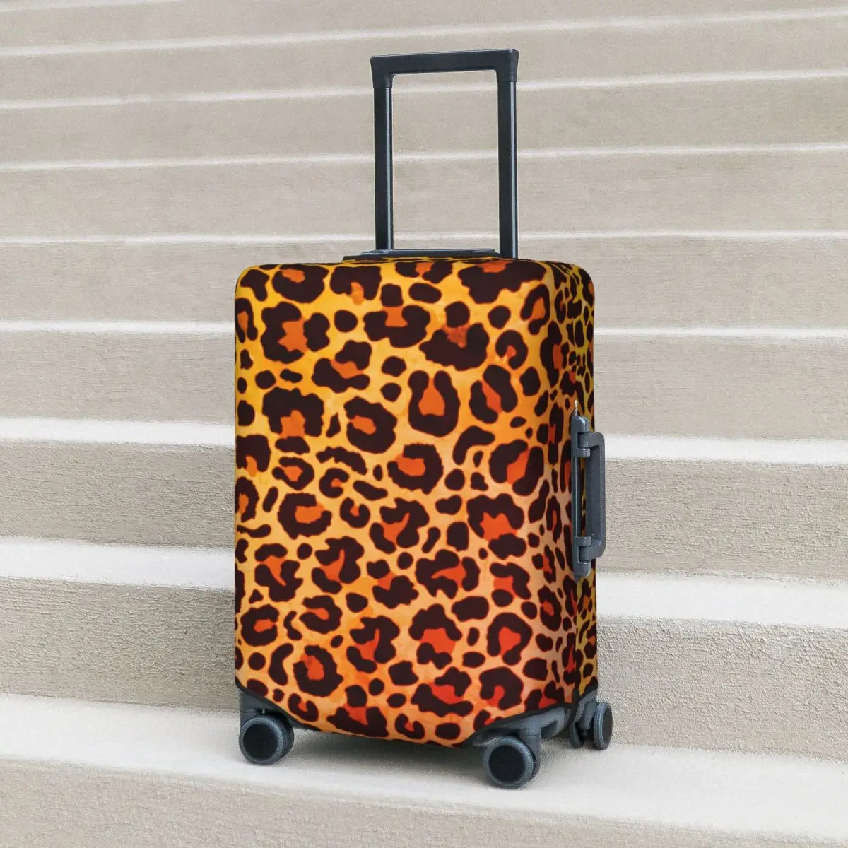 

Trendy Print Leopard Suitcase Cover Animal Print Cruise Trip Protection Flight Elastic Luggage Case