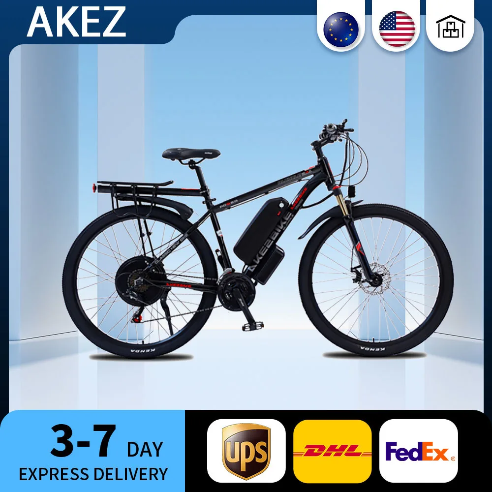 AKEZ 29 Inch Electric Bike MTB Bicycle 48V 1000W Ebike Aluminum Alloy Ebike Double Disc Brake for Adult