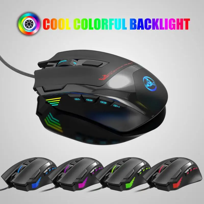 

Проводная мышь S600, программируемая RGB игровая мышь 7200dpi для ПК, ноутбука, периферийных устройств