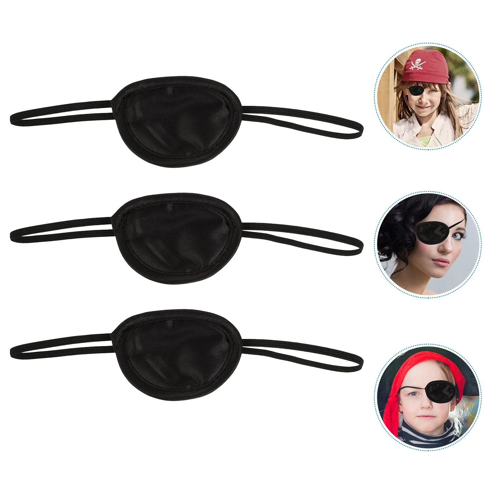 

Eye Patches Patch Lazy Kids Pirate Strabismus Single Eyepatch Mask Black Adjustable Glasses Right Amblyopia Left Elastic Either